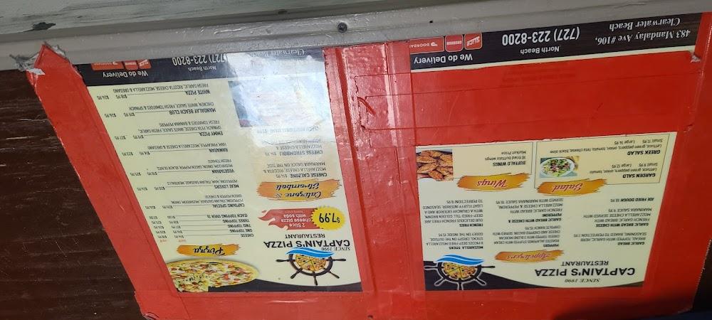 Captain's Pizza Menu image 4